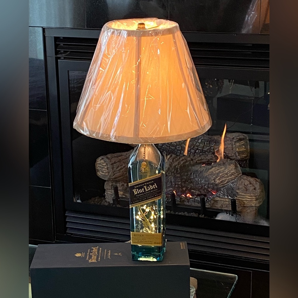 Blue Label Bottle Lamp